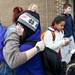 Community High School freshman Ana Trent hugs her friend after discovering she was accepted on Tuesday, Feb. 12. Daniel Brenner I AnnArbor.com